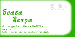 beata merza business card